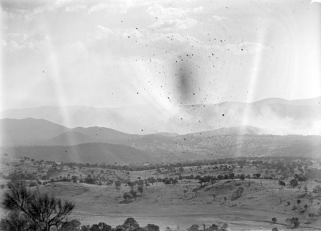 View to Brindabellas from Mount Stromlo.				