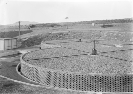 Weston Creek sewerage treatment works-trickling filters ready for use.