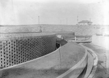 Weston Creek sewerage treatment works-trickling filters ready for use.