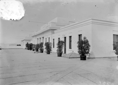 Part of the roof of Parliament House.