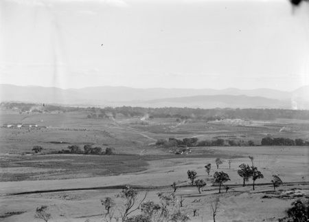 Parliament House, East Block and Hotel Kurrajong from Mount Pleasant.