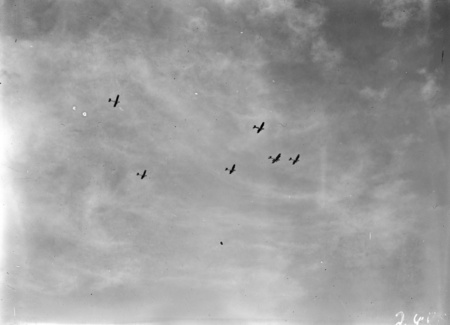 Royal Visit, May 1927. Six RAAF aircraft in flypast during the Royal Review.