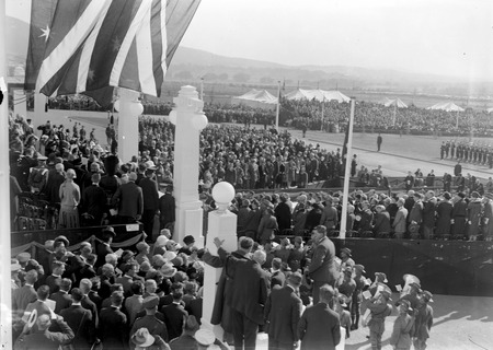 Royal Visit, May 1927 - Part of the official guests at Parliament House for opening ceremony