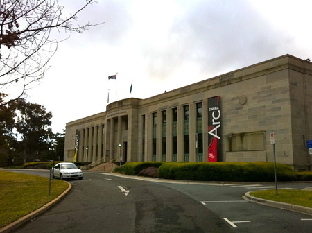 The Film and Sound Archive on a cold Canberra afternoon.