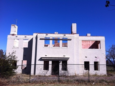 A rephotograph of Director Dr. Duffield's house, Mount Stromlo.