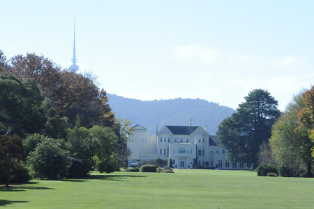 View of Government House from Lady Denman Drive lookout.