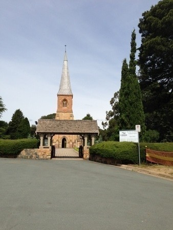 The roofed gate has been added since