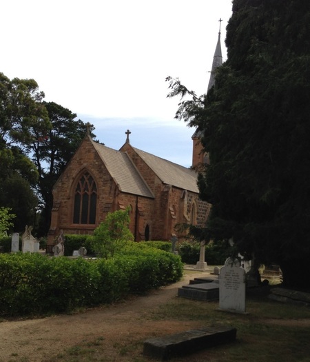 Judging by the gravestones, the location is correct...that tree has got kind of big!