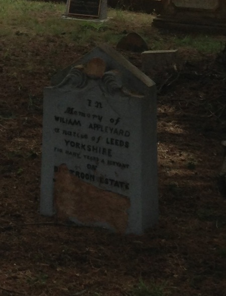 A closer shot of the restored headstone