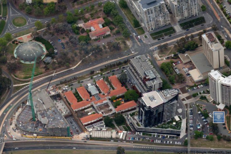 Hotel Acton is now part of the Diamante Hotel. The view out the window has changed slightly!!! From Google Maps