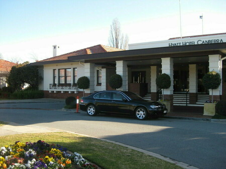 Taken out the front of the modern day Hyatt Hotel Canberra, Parkes