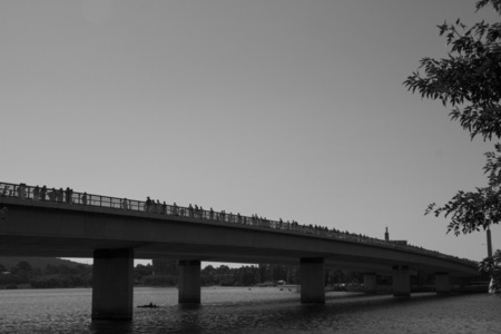 This re-photograph was taken on Canberra day during the centennial year celebrations.