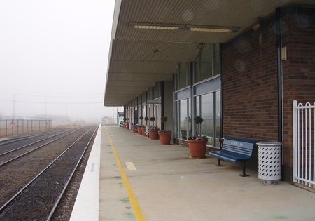 Platform at modern day Canberra railway station