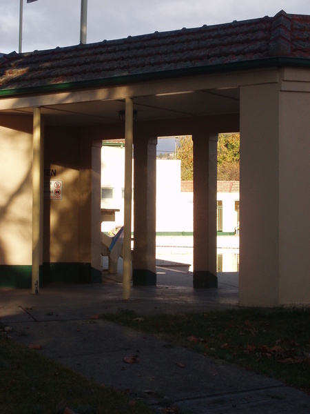 As close as one wants to get to the deep end of an unheated pool during a Canberra winter