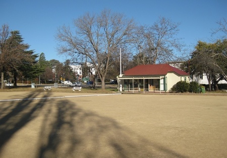 Was this croquet lawn once a putting green?