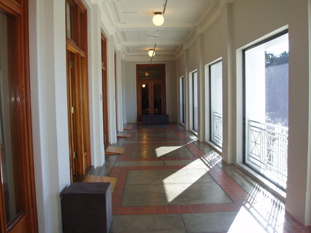 Front balcony on first floor - like most balconies, it has been enclosed
