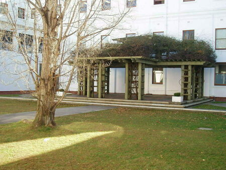 Courtyard fully finished including later extension